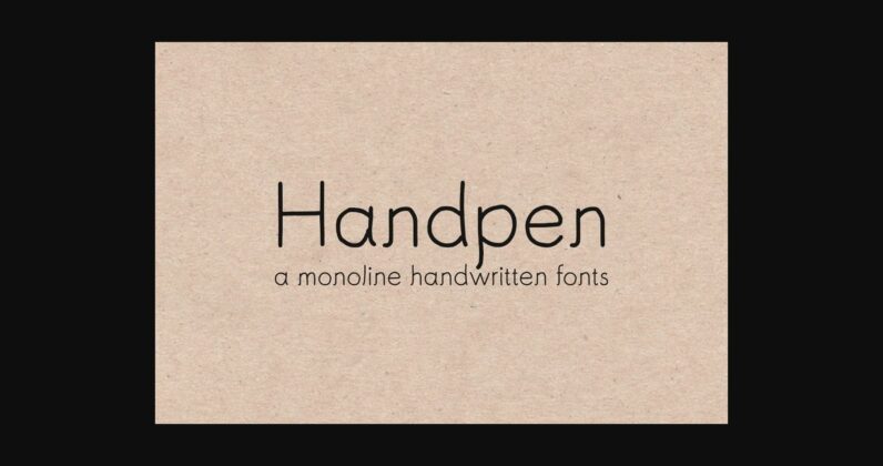 Handpen Font Poster 1