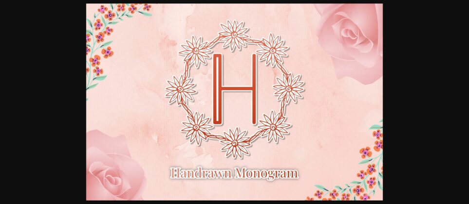 Handrawn Monogram Font Poster 3