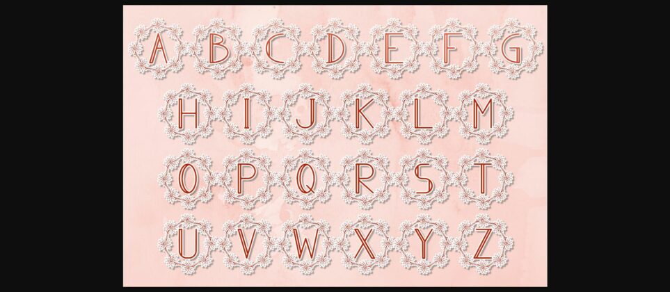 Handrawn Monogram Font Poster 2