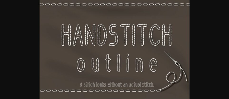 Handstitch Outline Font Poster 3