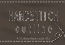 Handstitch Outline Font Poster 1