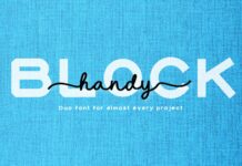 Handy Block Font Poster 1