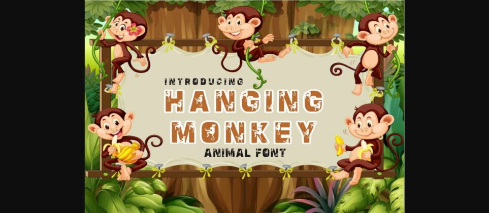 Hanging Monkey Font Poster 3