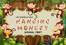 Hanging Monkey Font Poster 1