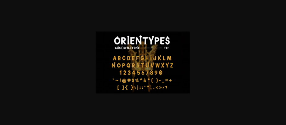 Orientypes Font Poster 4