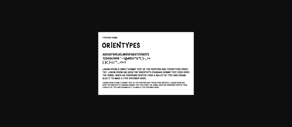 Orientypes Font Poster 6