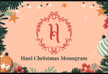 Hani Christmas Monogram Font Poster 1