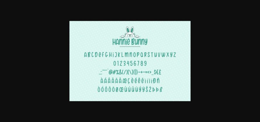 Hannie Bunny Font Poster 9