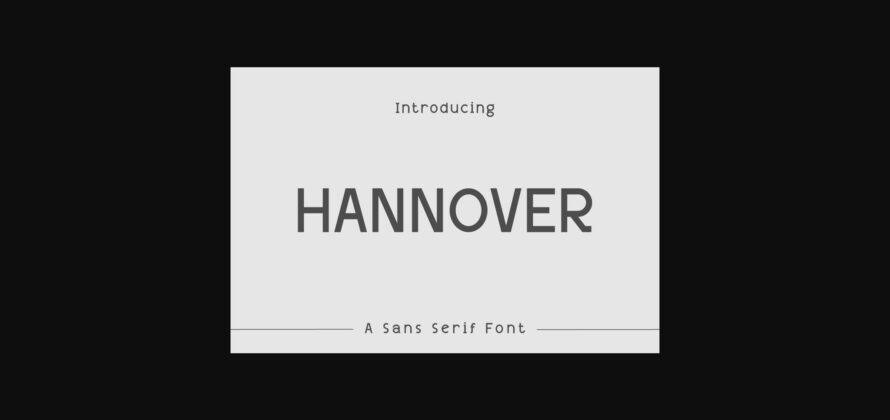 Hannover Font Poster 3