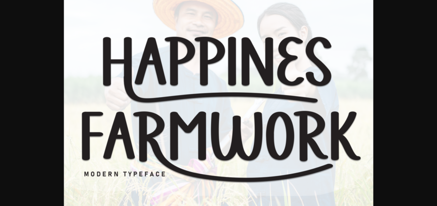 Happines Farmwork Font Poster 3