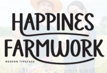 Happines Farmwork Font Poster 1
