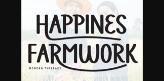 Happines Farmwork Font Poster 1