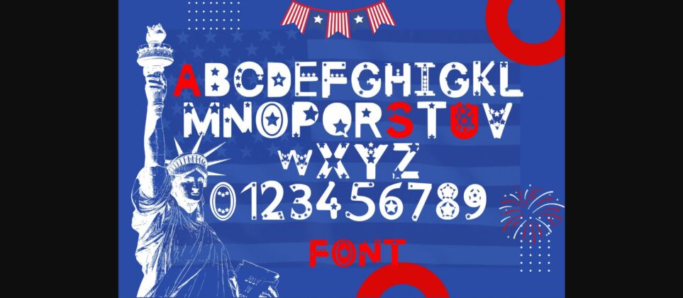 Happy 4th of July Font Poster 3