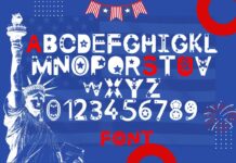 Happy 4th of July Font Poster 1