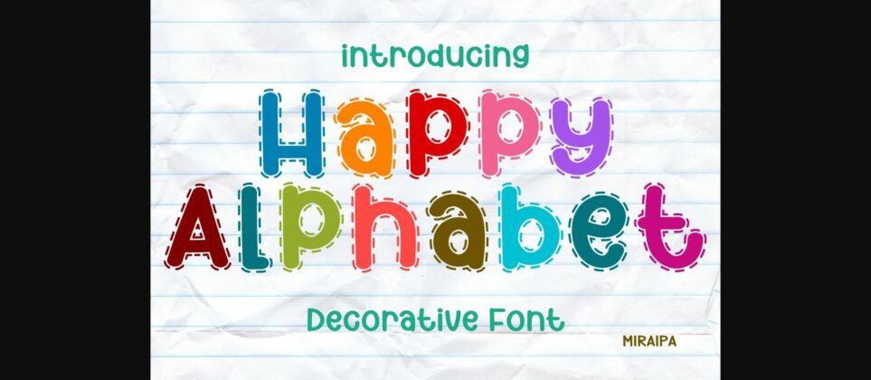 Happy Alphabet Font Font Poster 3