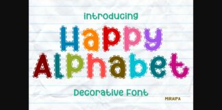 Happy Alphabet Font Font Poster 1