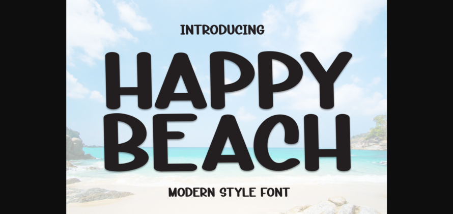 Happy Beach Font Poster 3