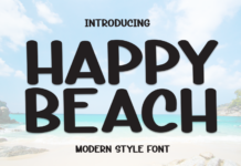 Happy Beach Font Happy Beach Font Poster 1