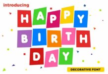 Happy Birth Day Font Poster 1