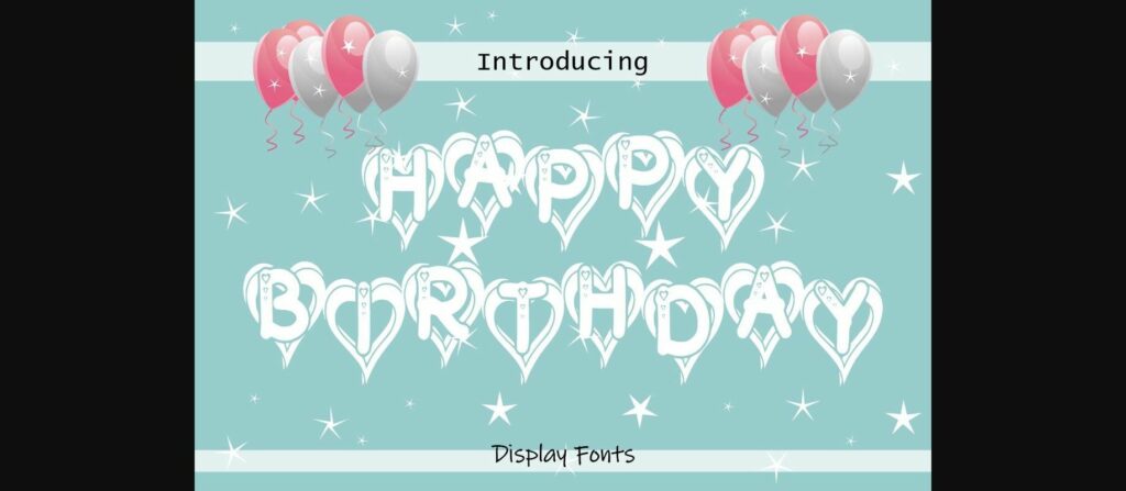 Happy Birthday Font Poster 1