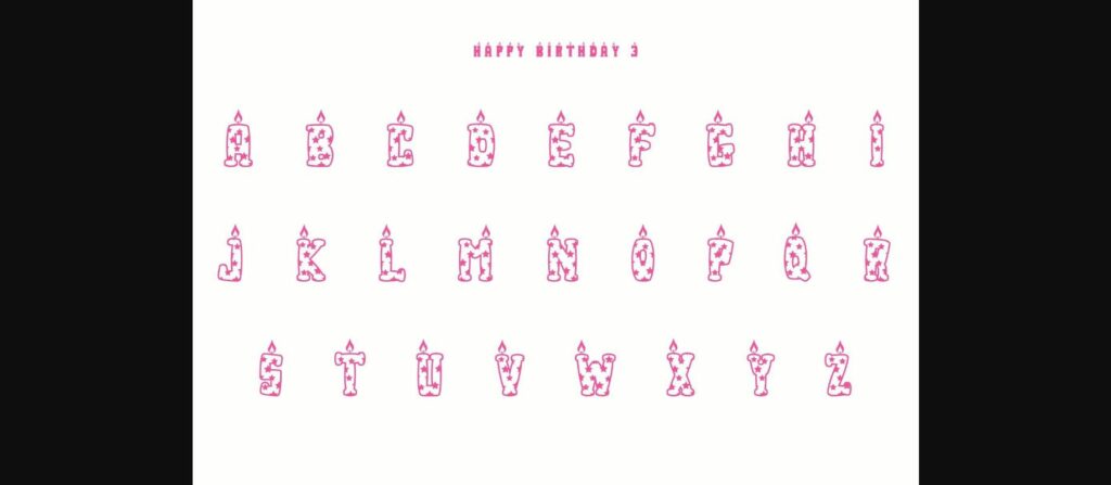 Happy Birthday Font Poster 8