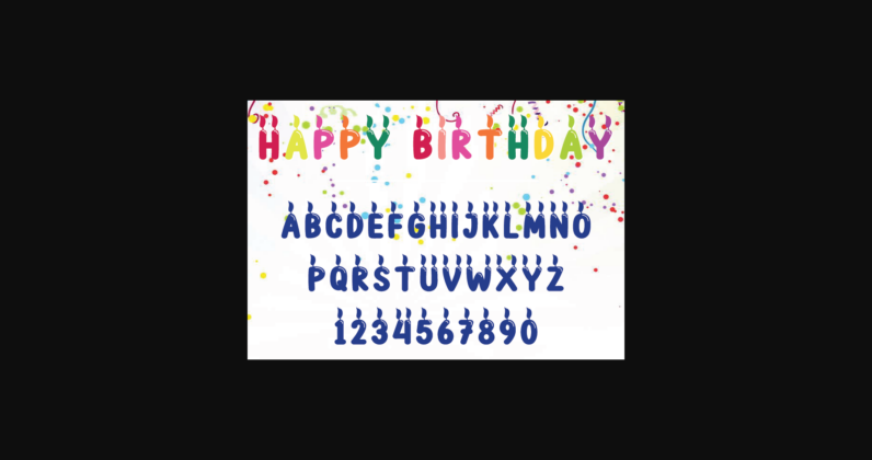 Happy Birthday Font Poster 3
