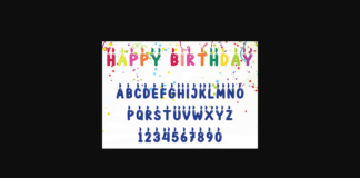 Happy Birthday Font Poster 1