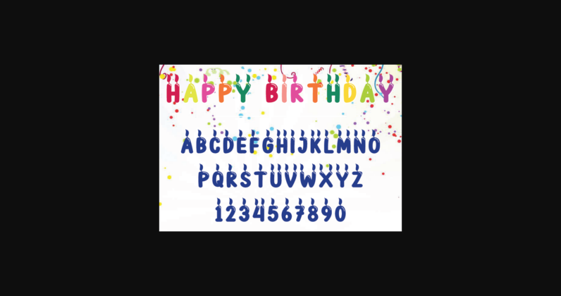 Happy Birthday Font Poster 1