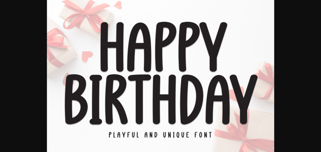 Happy Birthday Font Poster 1