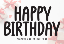 Happy Birthday Font Poster 1