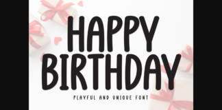 Happy Birthday Font Poster 1