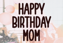 Happy Birthday Mom Font Poster 1