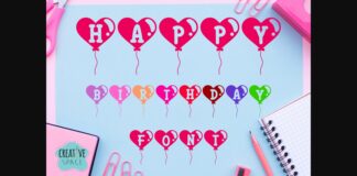 Happy Birthday Font Poster 1