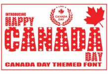 Happy Canada Day Font Poster 1