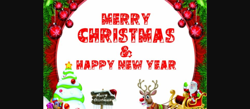 Happy Christmas Font Poster 2