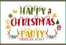 Happy Christmas Party Font Poster 1