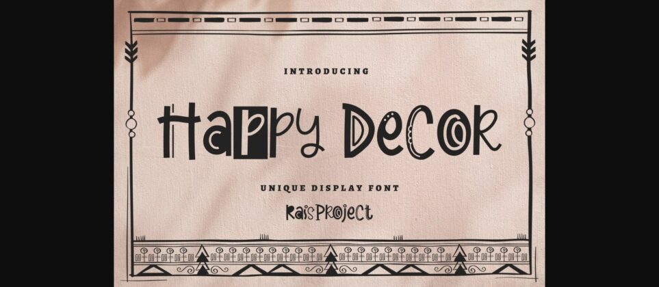 Happy Decor Font Poster 3