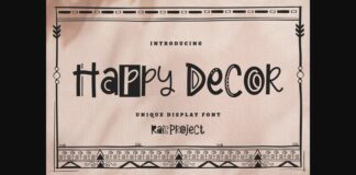 Happy Decor Font Poster 1