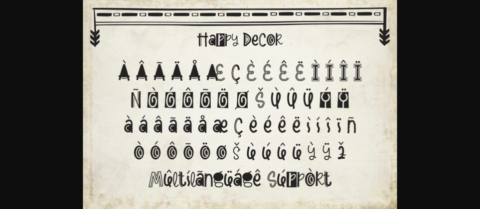 Happy Decor Font Poster 8