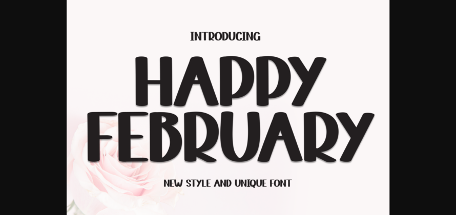 Happy February Font Poster 3