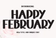 Happy February Font Poster 1