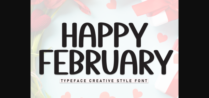 Happy February Font Poster 3