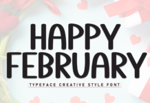 Happy February Font Poster 1