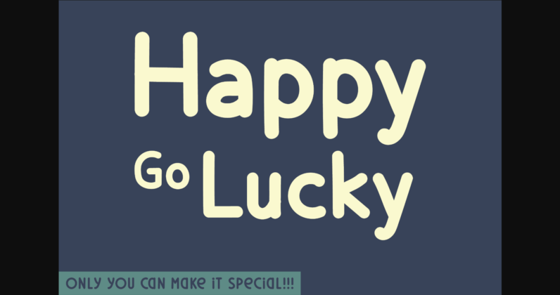 Happy Go Lucky Font Poster 3