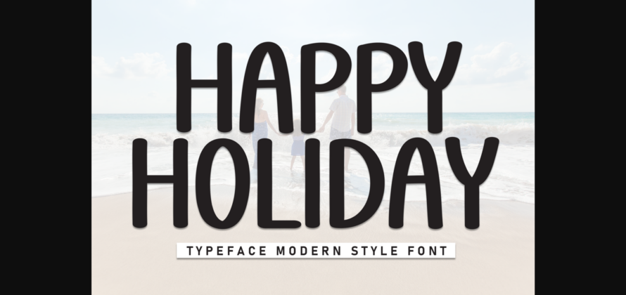 Happy Holiday Font Poster 3