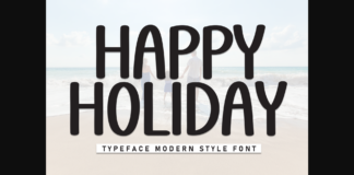 Happy Holiday Font Poster 1