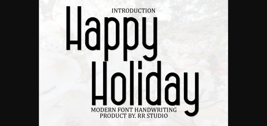 Happy Holiday Font Poster 3