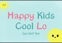 Happy Kids Cool Lo Font Poster 1