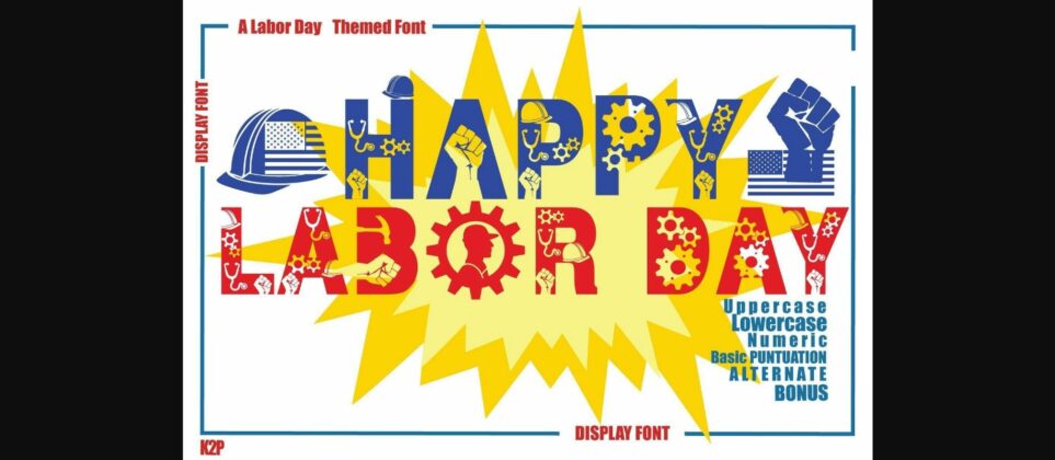 Happy Labor Day Font Poster 3