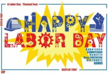 Happy Labor Day Font Poster 1